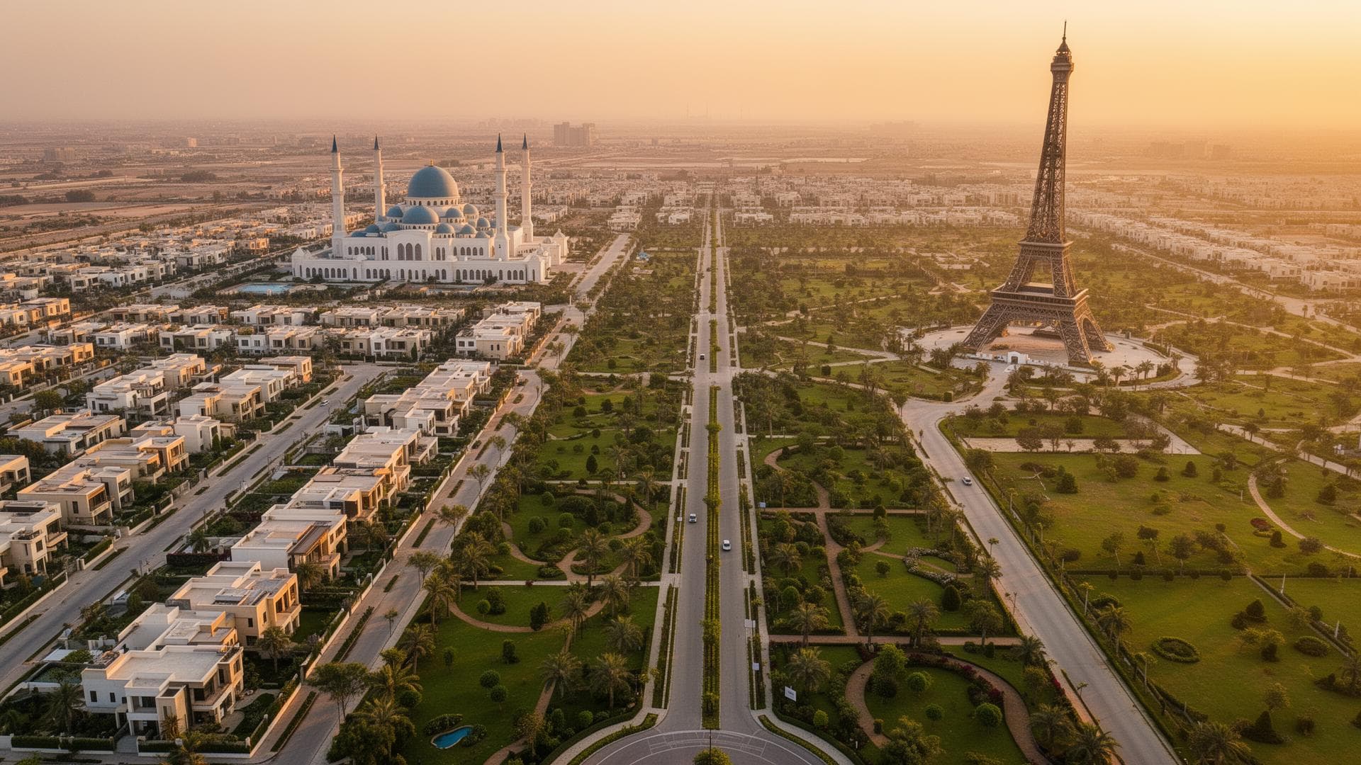 Bahria Town Lahore aerial view