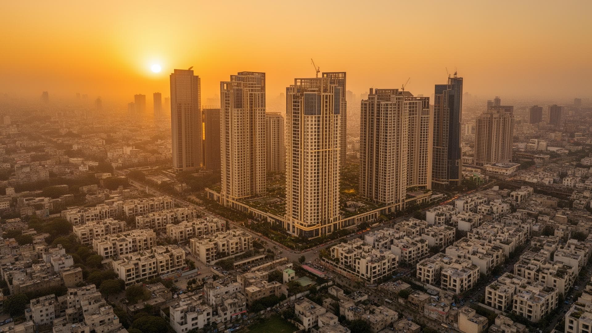 Lahore skyline with modern real estate developments